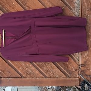 Like New Lulu's Sexy Plum Long Sleeve Dress
